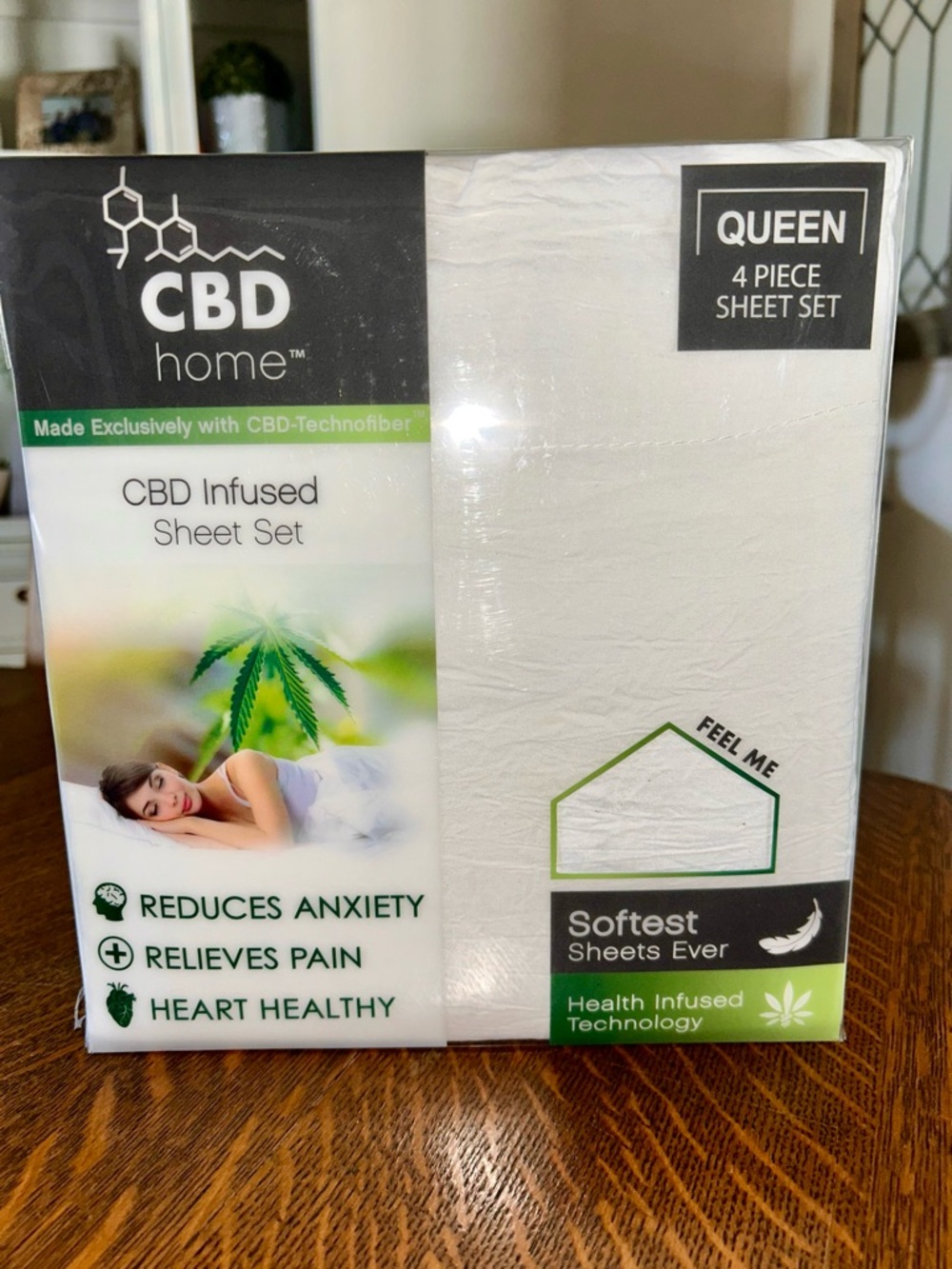 Queen 4-Piece CBD home White Sheet Set — Soft, Relaxing Bedding